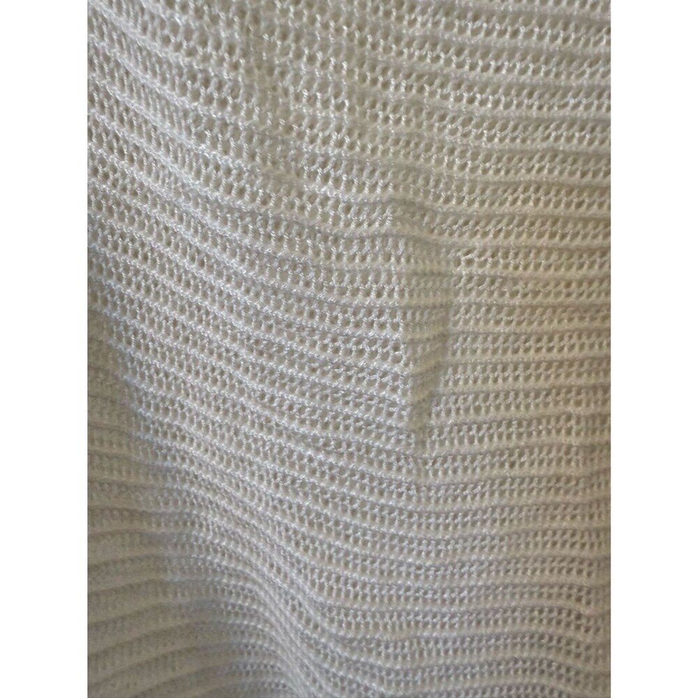 Express Ivory Short-Sleeve Ribbed Knit Top - Picture 2 of 3